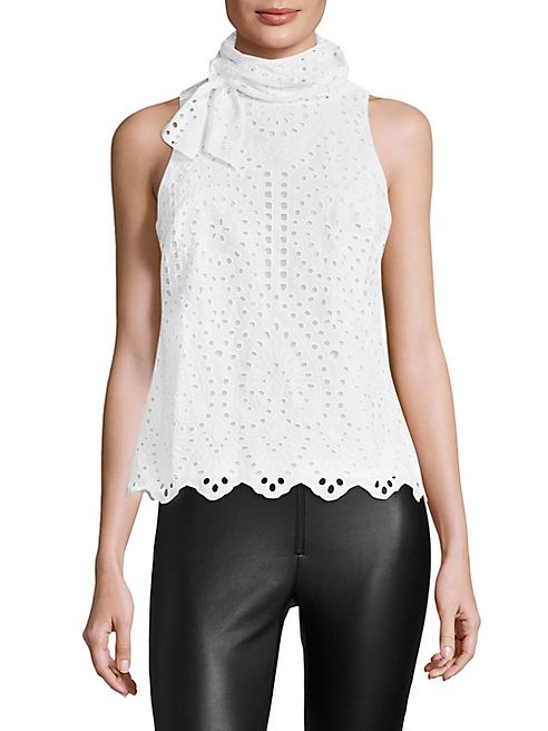 Saks Fifth Avenue Collection - Eyelet Sleeveless Top