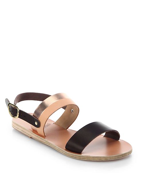 Ancient Greek Sandals - Dinami Leather Slingback Sandals