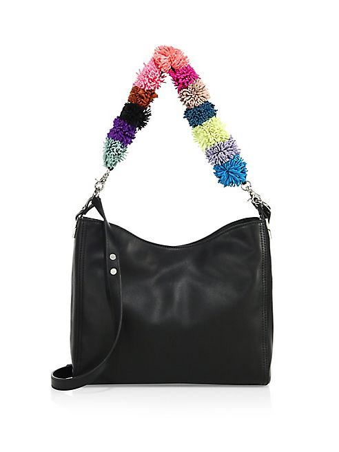 Loeffler Randall - Pom-Pom Mini Leather Hobo Bag