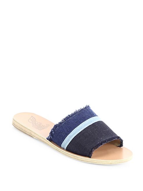 Ancient Greek Sandals - Taygete Denim Slides