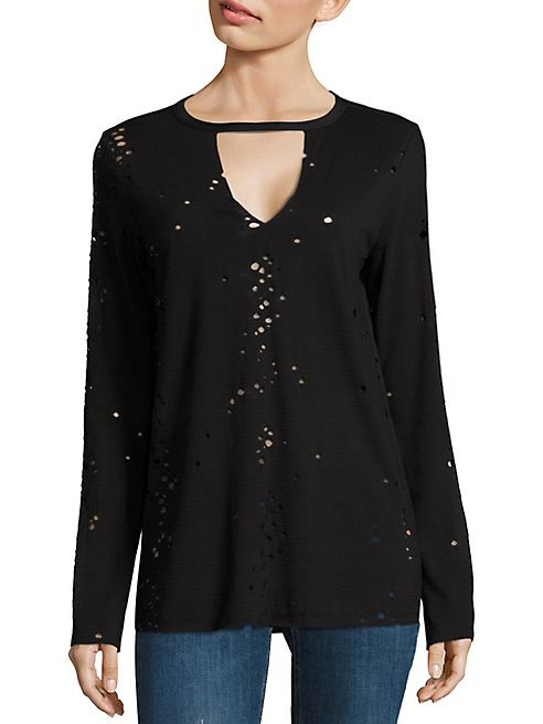 Twenty Tees - Perforated Cutout Top