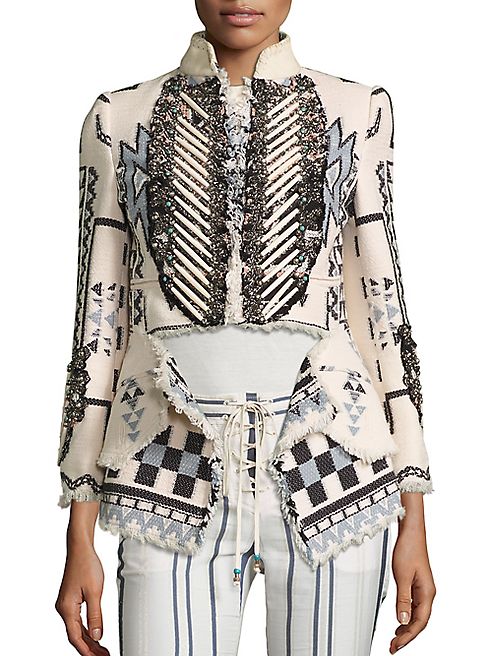 Roberto Cavalli - Embellished Cut Away Jacket