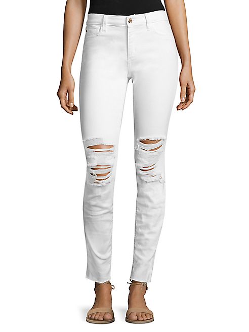 Joe's - Icon Distressed Raw-Edge Skinny Jeans