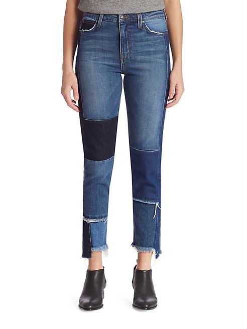 Joe's - Debbie High-Rise Patchwork Step Hem Jeans