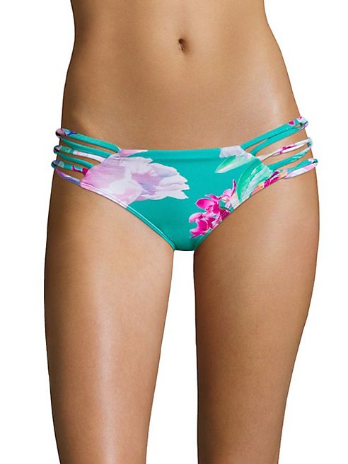 6 Shore Road by Pooja - Cruiser Strappy Sides Floral Printed Bikini Bottom