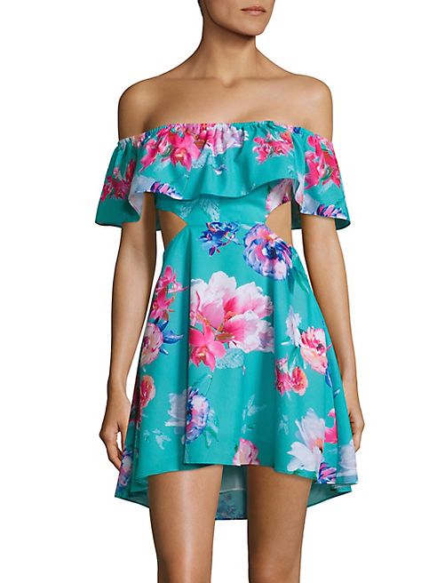 6 Shore Road by Pooja - Main Off-the-Shoulder Floral Beach Dress