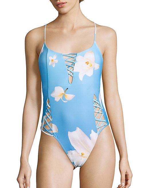 6 Shore Road by Pooja - Waterfall One-Piece Floral Swimsuit