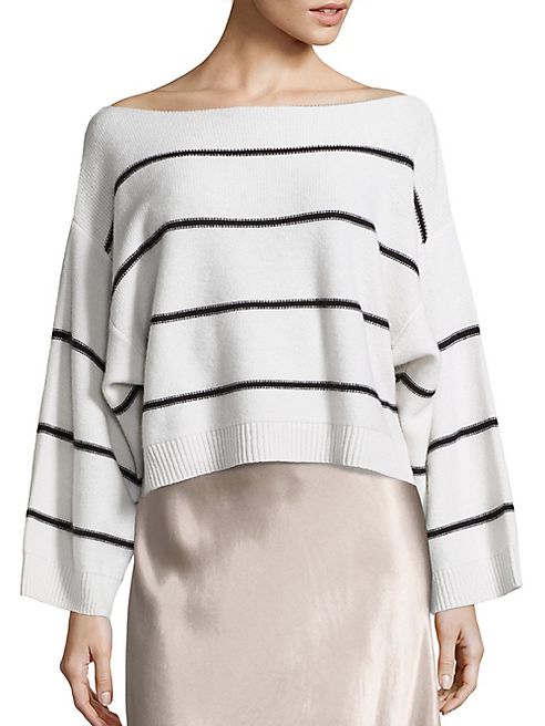 Vince - Wide Striped Cashmere Top