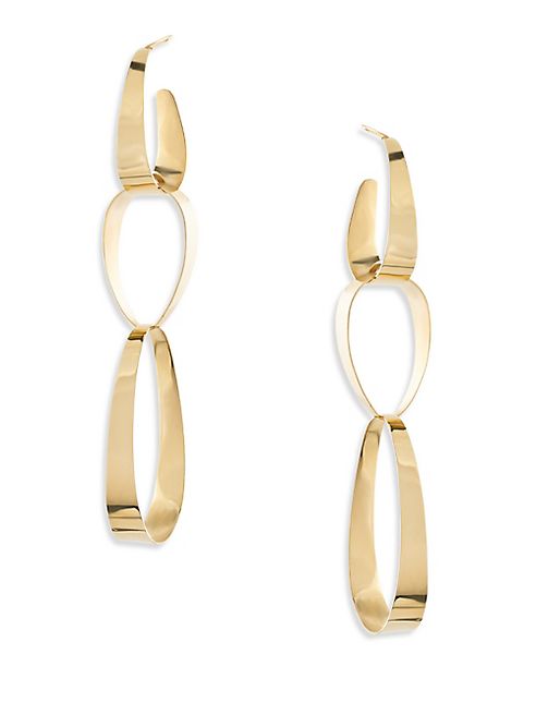 LANA JEWELRY - Bond Large Gloss 14K Yellow Gold Link Earrings