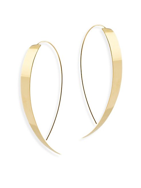 LANA JEWELRY - Bond 14K Yellow Gold Large Vanity Hooked On Hoop Earrings