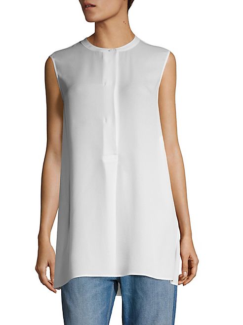 Vince - Sleeveless Silk Tunic