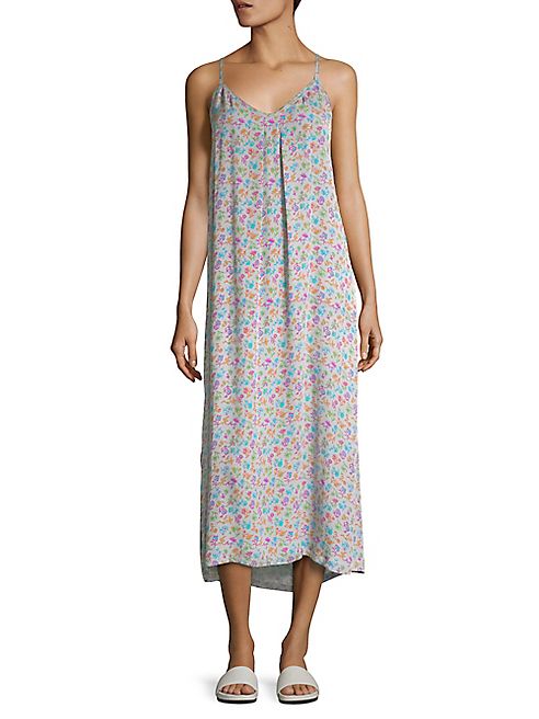 Vince - Printed Silk Slip Dress