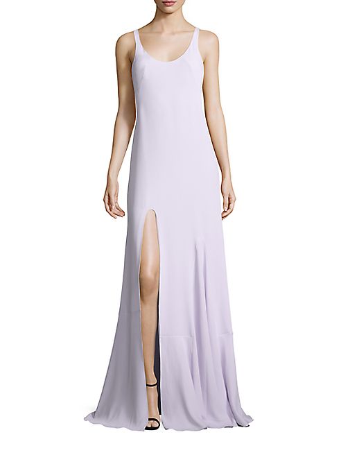 Halston Heritage - Solid Sleeveless Gown