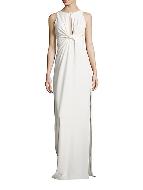 Halston Heritage - Twisted Front Crepe Gown