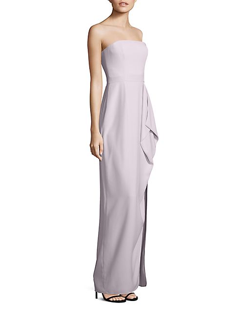 Halston Heritage - Draped Strapless Gown