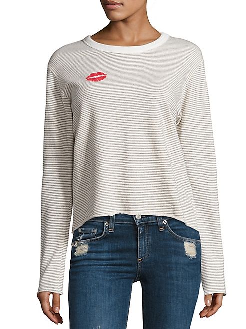 MONROW - Kiss Lace-Up Sweatshirt