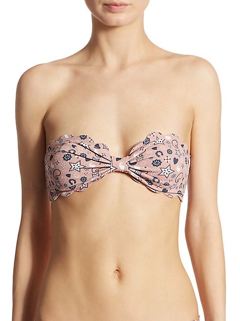 Marysia - Antibes Print Bandeau Bikini Top