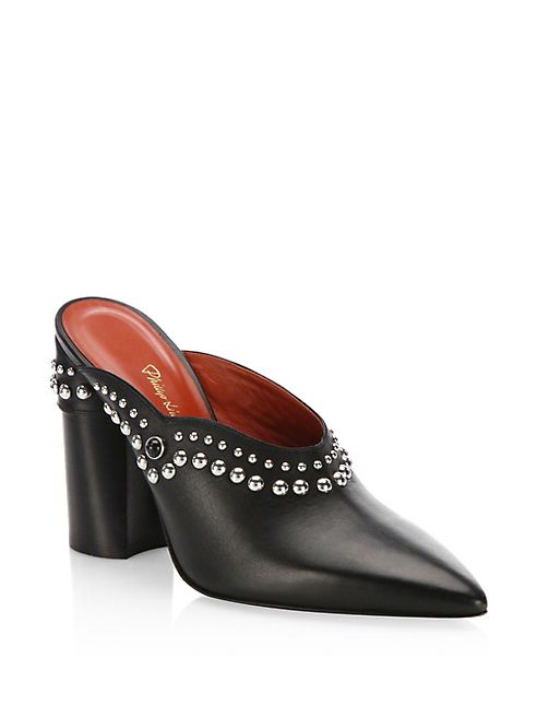 3.1 Phillip Lim - Patsy Studded Leather Block Heel Mules