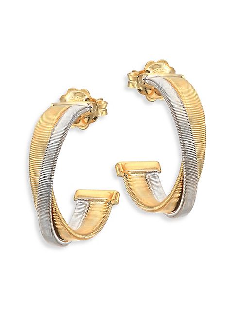 Marco Bicego - Masai 18K White & Yellow Gold Hoop Earrings/0.75