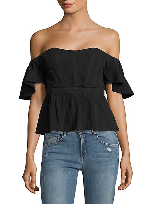 McGuire - Petit Trois Off-the-Shoulder Bustier Top