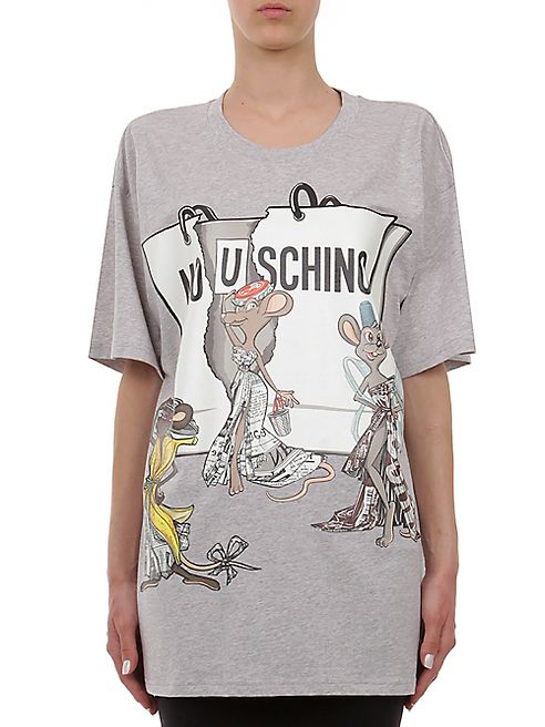 Moschino - Capsule Oversize Cotton-Jersey Graphic Tee