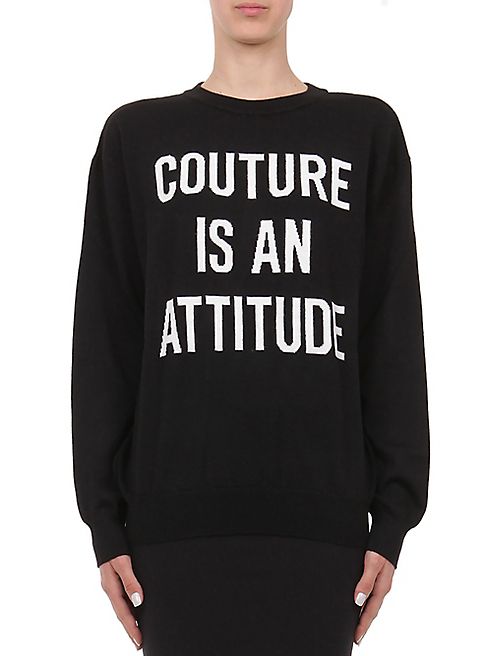 Moschino - Capsule Intarsia-Knit Couture Virgin Wool Sweater