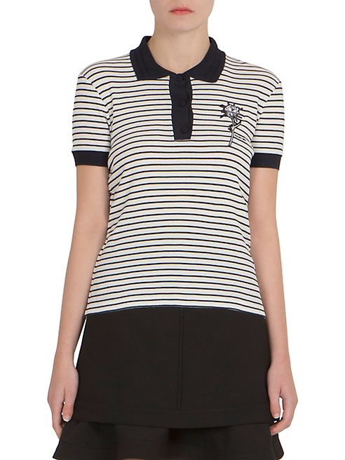 Carven - Stripe Knit Polo