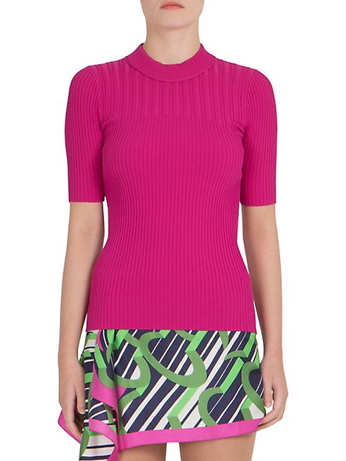 Carven - Rib-Knit Crewneck Top