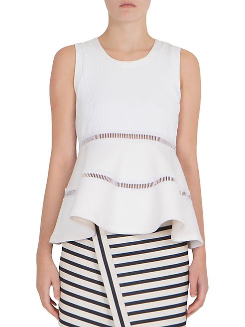 Carven - Sleeveless Peplum Top