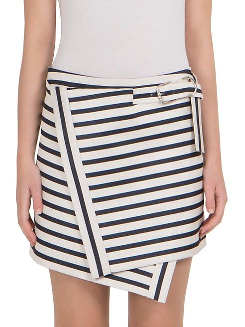 Carven - Striped Wrap Skirt