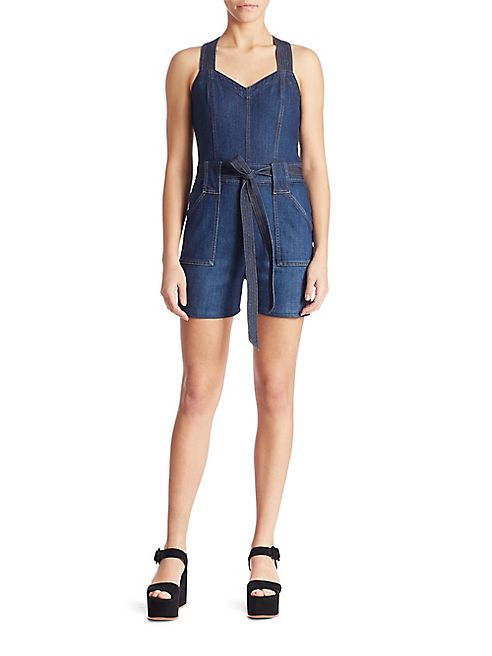 7 For All Mankind - Crisscross Denim Romper