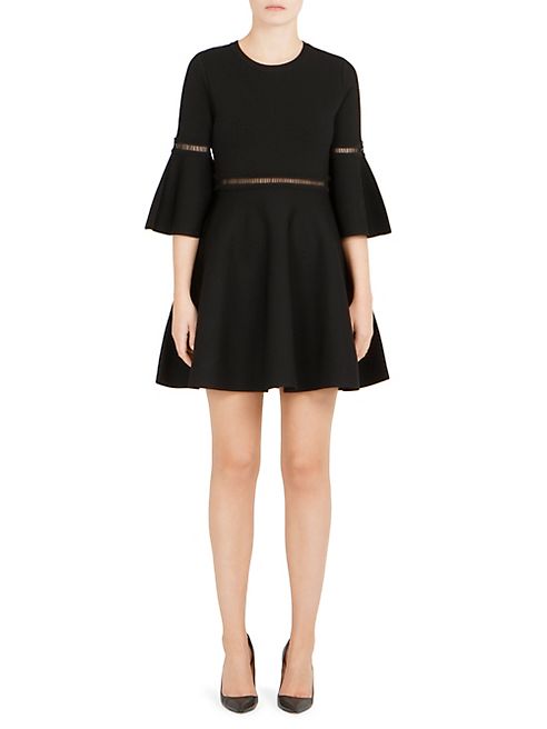 Carven - Bell Sleeve Fit-&-Flare Dress