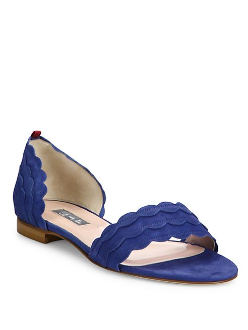 SJP by Sarah Jessica Parker - Bobbie Scalloped Suede d'Orsay Sandals