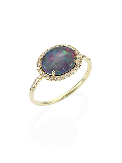 Meira T - Diamond, Opal Triplet & 14K Yellow Gold Ring