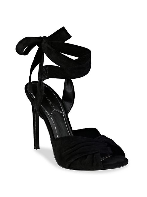 KENDALL + KYLIE - Delilah Bow Suede Ankle Tie Sandals