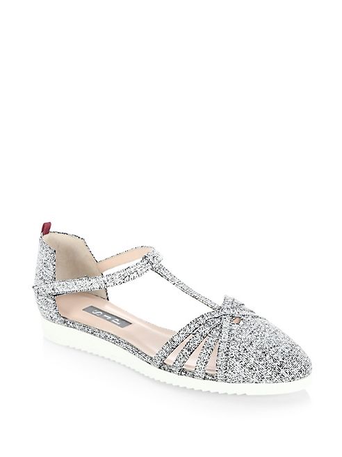 SJP by Sarah Jessica Parker - Meteor Linen T-Strap Flats