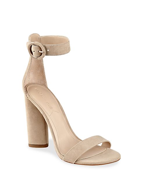 KENDALL + KYLIE - Giselle High-Heel Suede Ankle Strap Sandals