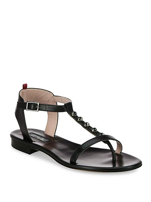 SJP by Sarah Jessica Parker - Veronika Jeweled T-Strap Leather Sandals