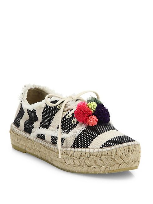 Loeffler Randall - Alfie Striped Platform Espadrille Sneakers