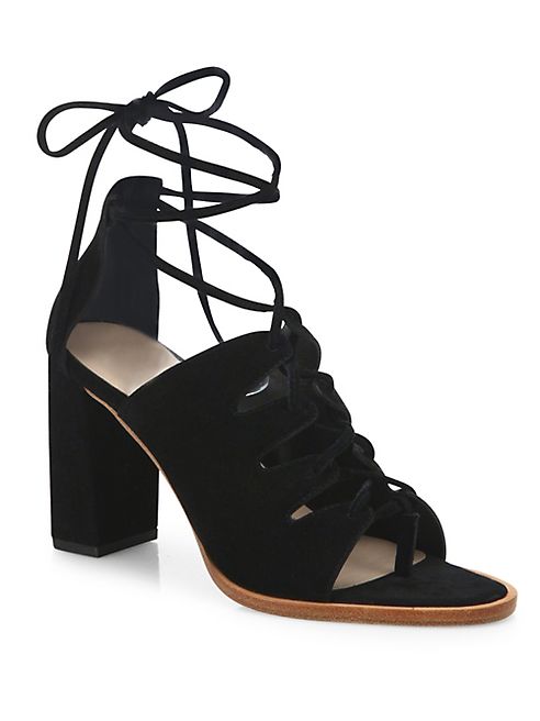 Loeffler Randall - Helene Lace-Up Split Suede Sandals