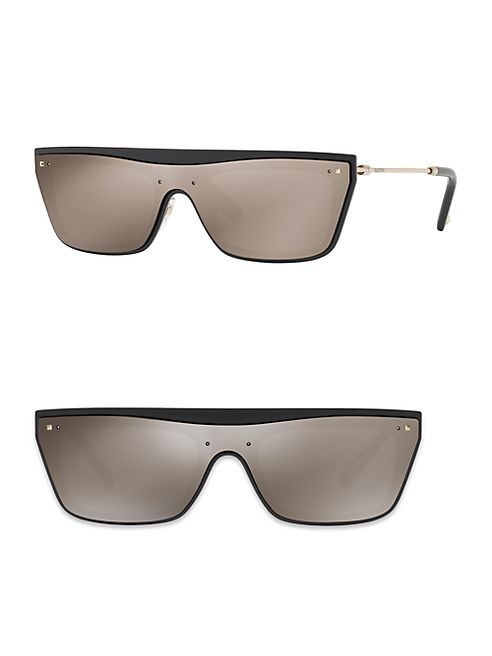 Valentino - Glamgloss Mirrored Flat-Top Sunglasses