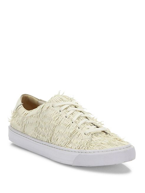 Loeffler Randall - Logan Leather Fringed Sneakers