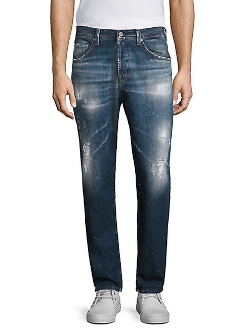 AG - Apex Slim-Fit Distressed Jeans