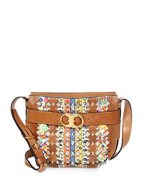 Tory Burch - Gemini Link Cutout Leather Crossbody Bag