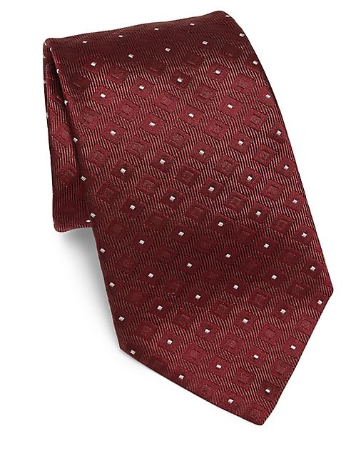 Armani Collezioni - Diamond Grid Patterned Silk Tie