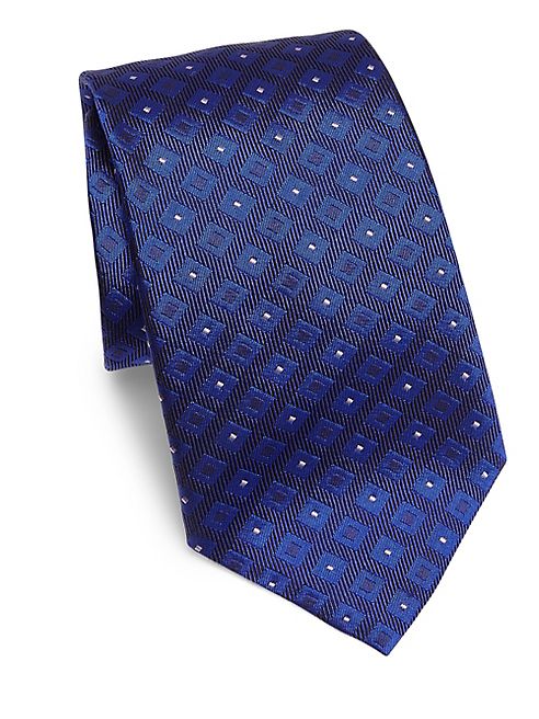 Armani Collezioni - Diamond Grid Patterned Silk Tie