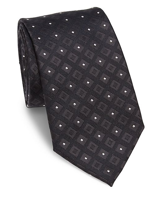 Armani Collezioni - Diamond Grid Patterned Silk Tie