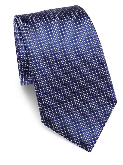 Armani Collezioni - Connected Micro Dot Embroidered Silk Tie