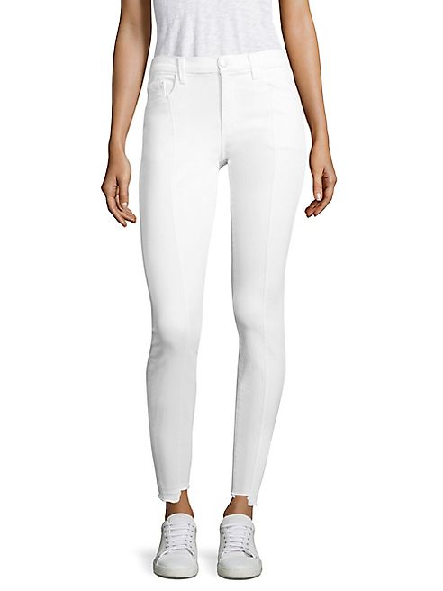 J BRAND - Step Hem Pintuck Skinny Jeans