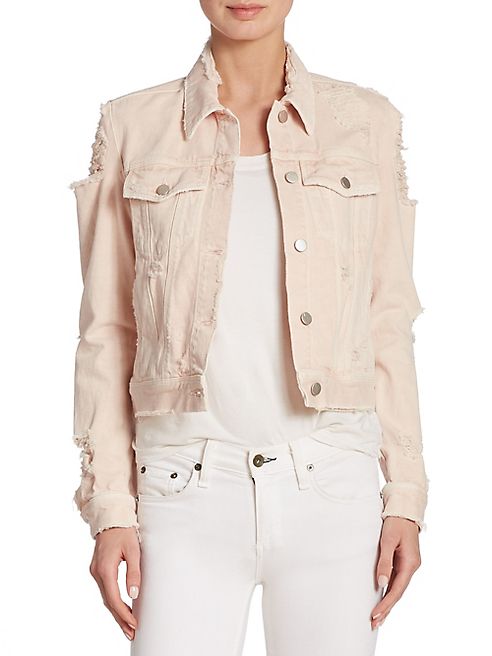 J BRAND - Harlow Shrunken Distressed Denim Jacket